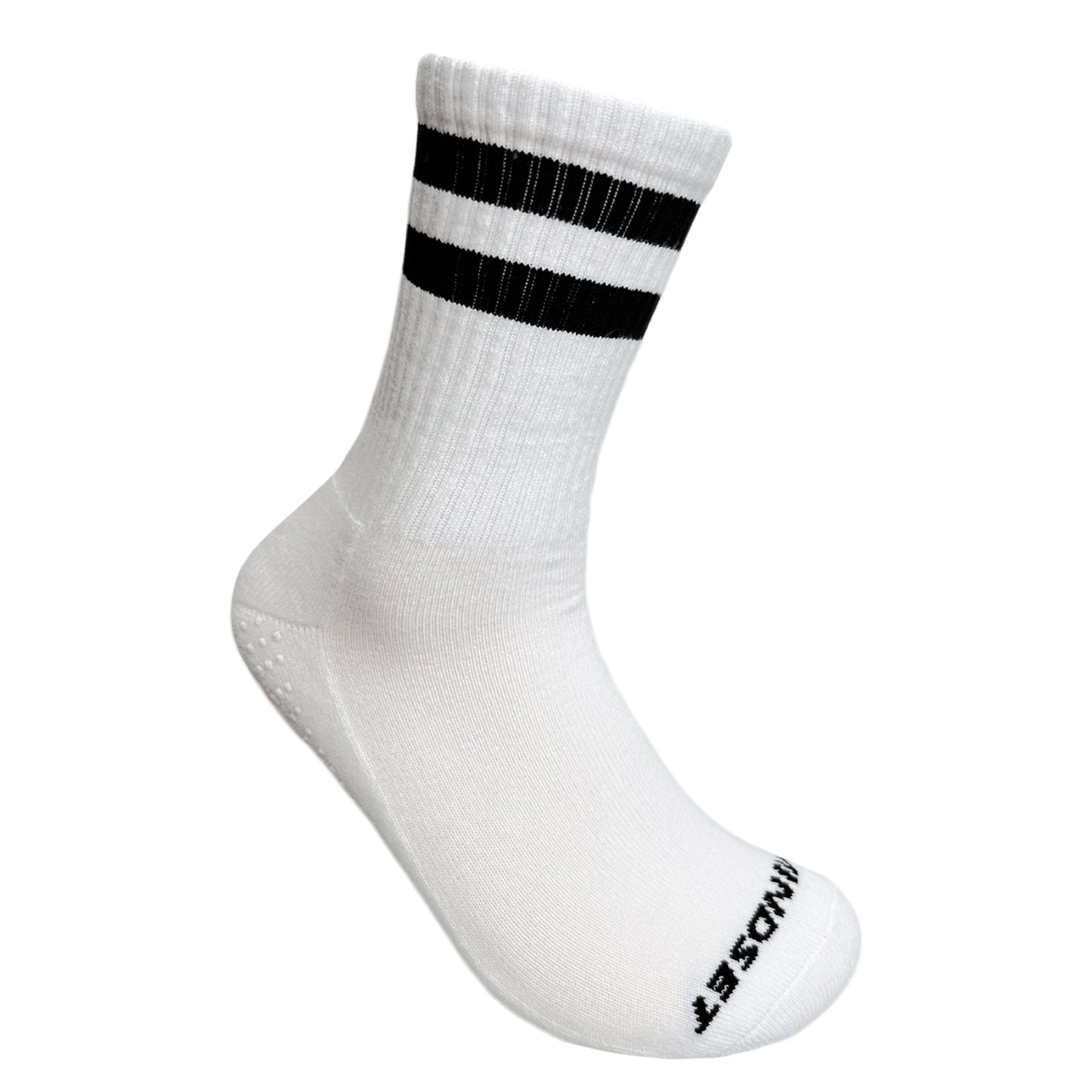 White Pilates Grip High Socks