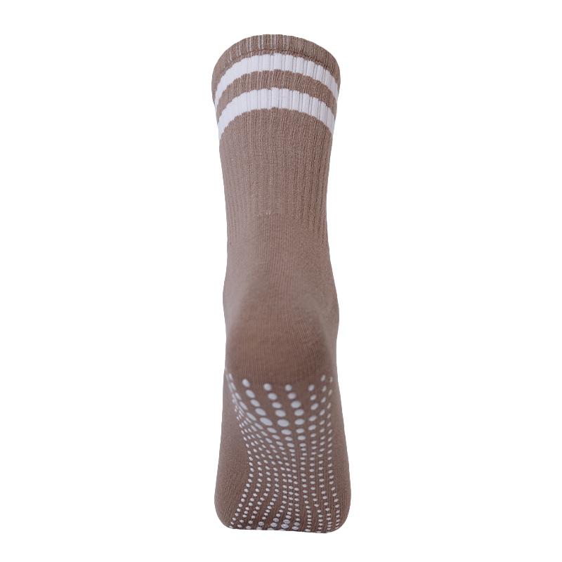 Beige Pilates Grip High Socks