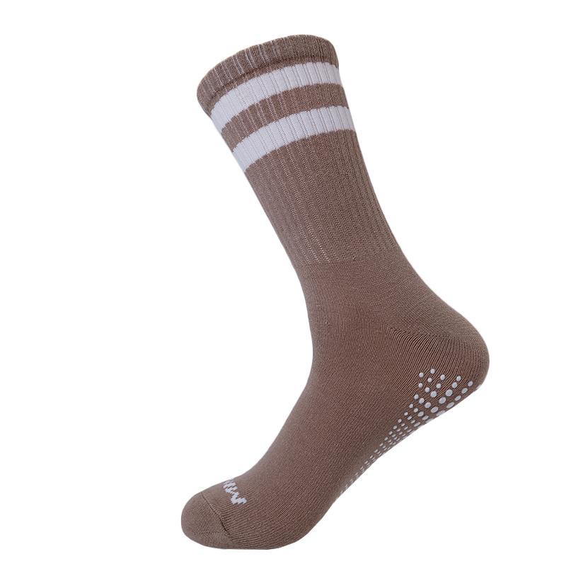 Beige Pilates Grip High Socks