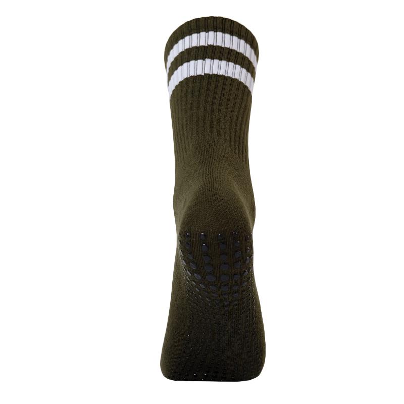 Dark Green Pilates Grip High Socks