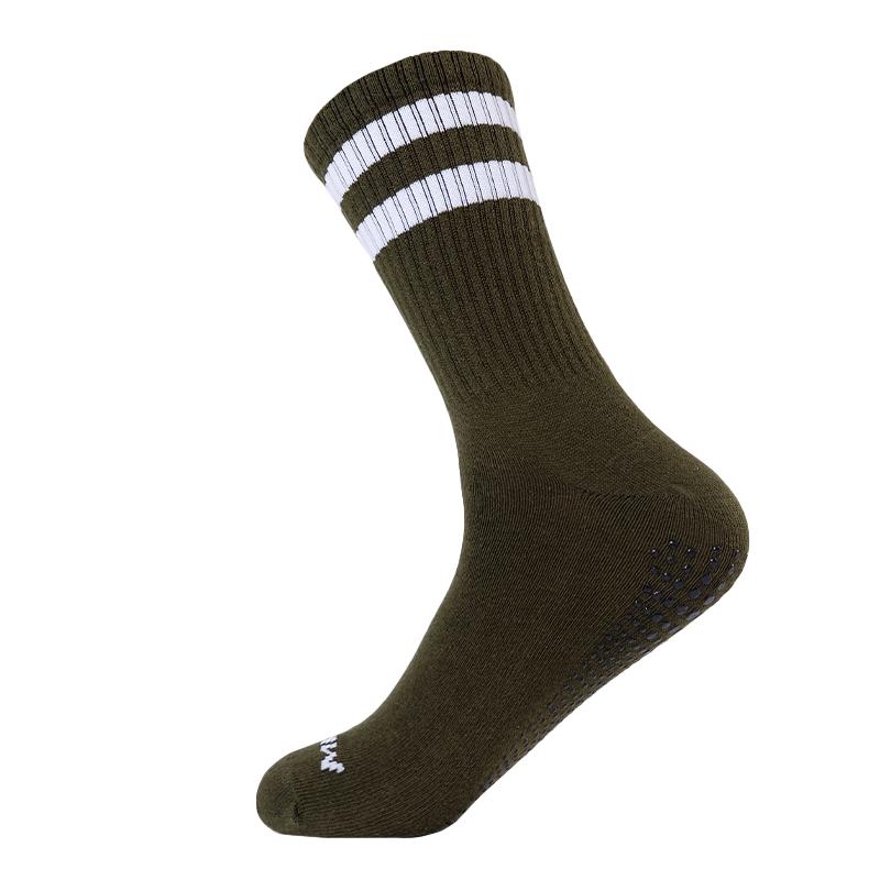 Dark Green Pilates Grip High Socks