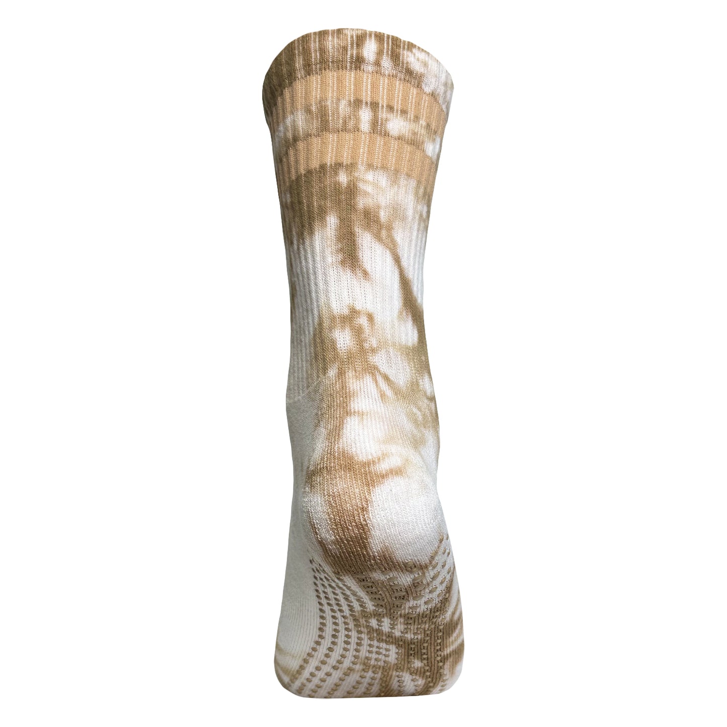 Beige Tie Dye Pilates Grip High Socks