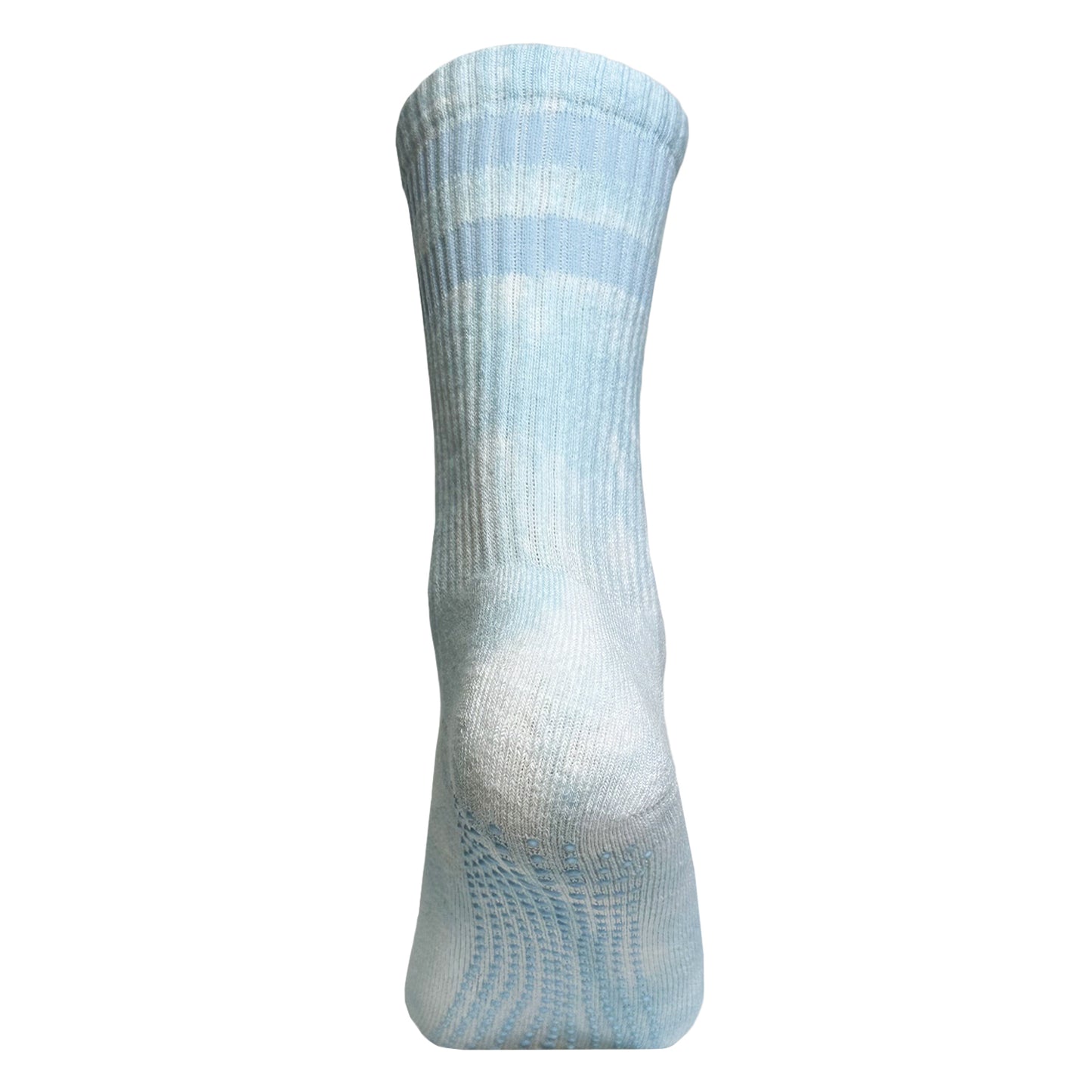 Baby Blue Tie Dye Pilates Grip High Socks