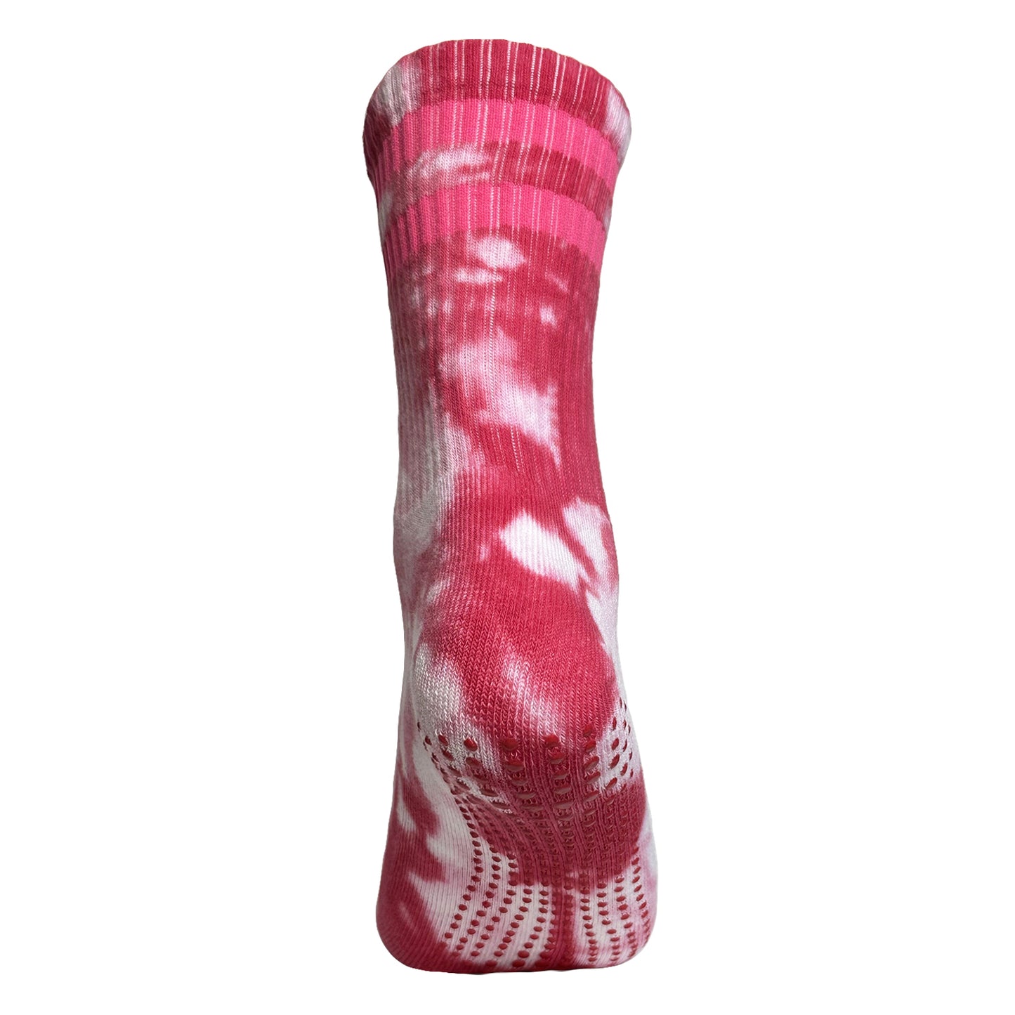 Pink Tie Dye Pilates Grip High Socks