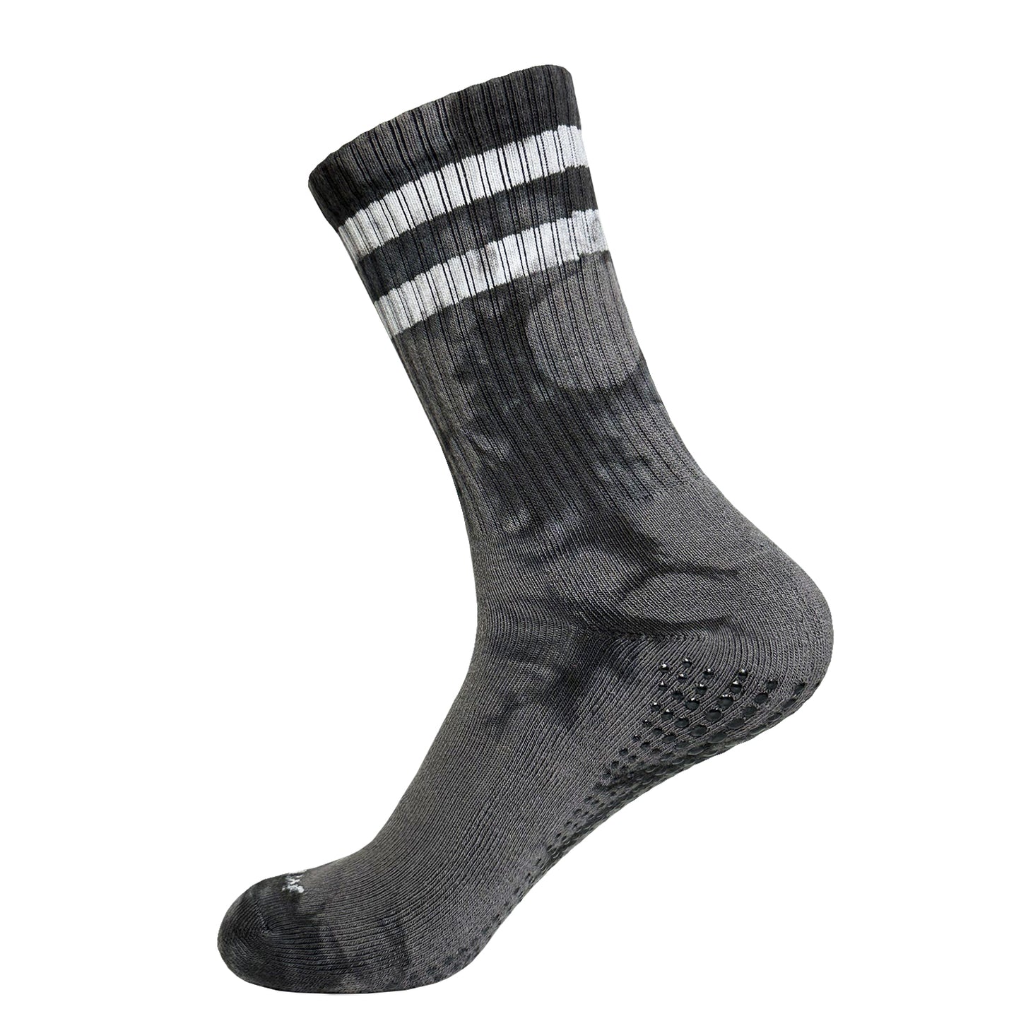 Black Tie Dye Pilates Grip High Socks